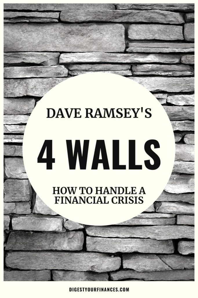 dave ramsey 4 walls pin